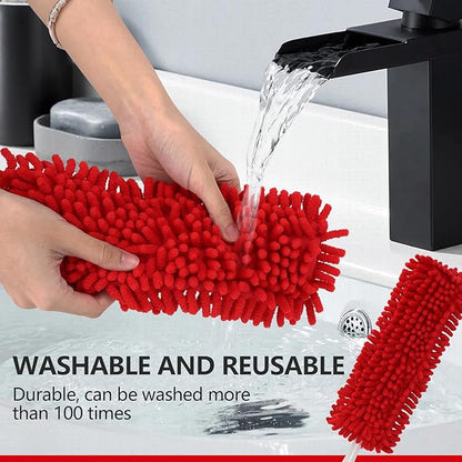 Reusable Microfiber Duster Refills Compatible with OXO & for MR.SIGA Duster - Washable Dusters Refill for OXO Good Grips Extendable Duster for Cleaning, 2 Pack (Handle is Not Included)