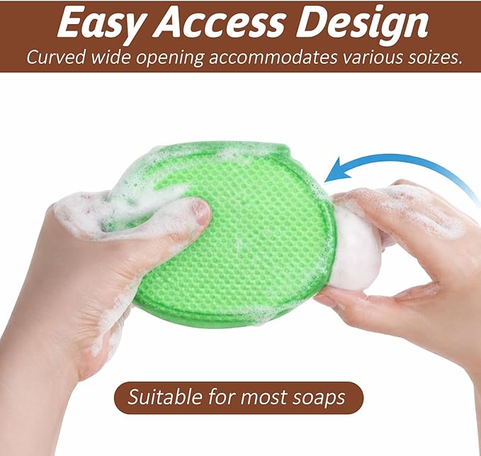4Pcs Soap Saver Bag Soap Scrubber Pouch Mesh Exfoliating Soaps Pouch Saver Pocket Bar Soaps Bath Loofah Sponge Body Scrubber Shower Sponge for Bathing Shower Bathing Accessories