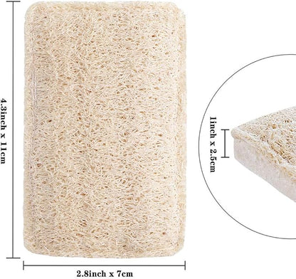 Loofah Dish Sponges Kitchen,Organic Natural Sponges for Dishes,Non Scratch Eco Friendly Biodegradable for Cleaning,6PCS