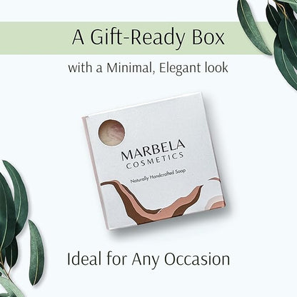 Marbela Cosmetics Handmade Soap Bar - Made in USA, Vegan Friendly, Palm Oil Free, Natural Bar Soap - Gentle Face & Body Soap for Daily Skin Care, Moisturizing - 3.5 oz (Cotton Candy)