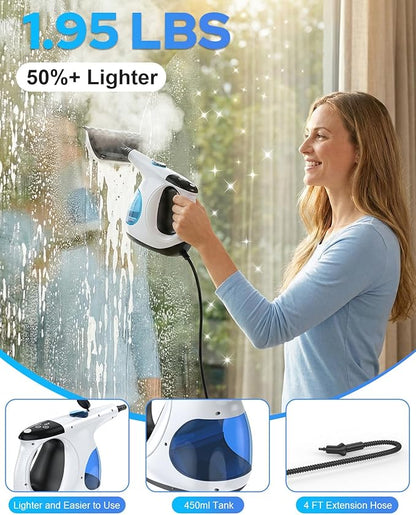 3s Instant Heat-up Handheld Steam Cleaner for Home, High-pressure Portable Steam Cleaner with 3-Level Control & Self-clean & Safety Lock for Furniture Couch Grout Kitchenware Cleaning
