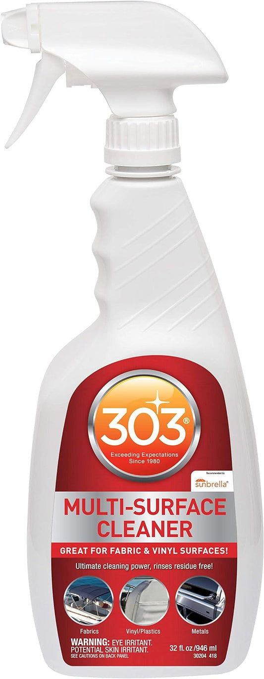 303 Products Marine Multi-Surface Cleaner, Boat Cleaner Spray for Vinyl, Canvas & Upholstery – Removes Dirt & Grime, Sunbrella Recommended, 32 oz