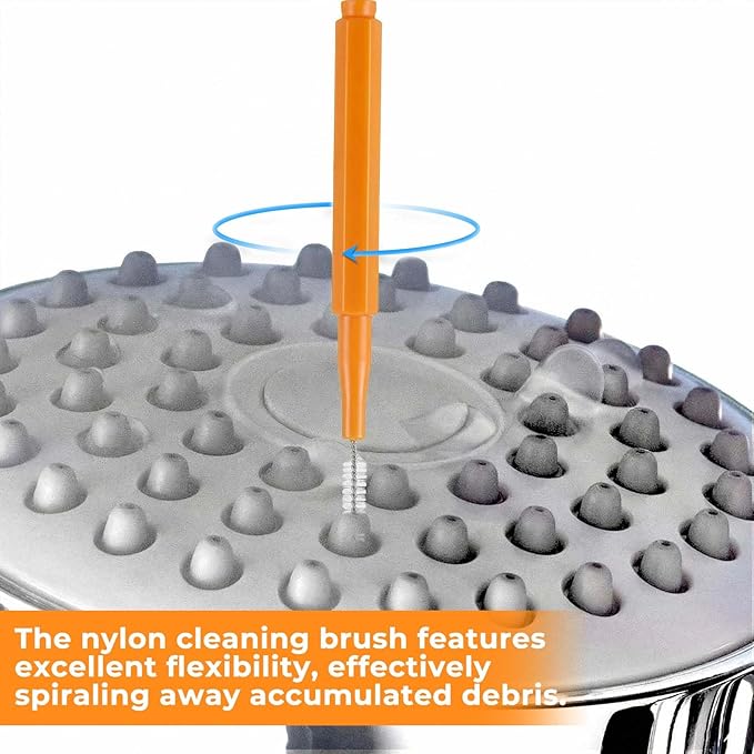 50PCS Shower Head Cleaning Brush, Multifunctional Shower Head Cleaner Tool Anti-Clogging Crevice Cleaning Brush Nozzle Unclogger with Protective Cover & Storage for Showerhead Small Hole Nozzle