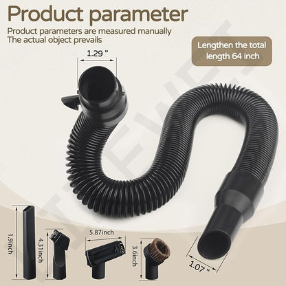 14-37-0105 18V Wet/dry Vac Hose Assembly with Universal Attachments Adapter Kit for 18v/28v Vacuum 0880-20 0970-20 (Internal Storage), Use to Pick Up Dust and Debris