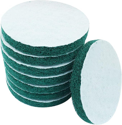 5 Inch Replacement Scrub Pads, 8 Pack Super Abrasive Green Scrubbing Pads, 180-240 Grit Drill Power Brush, Heavy Duty Cleaning Pads for Kitchen, Bathroom, Carpet, Shower, Tub, Grill, Tile
