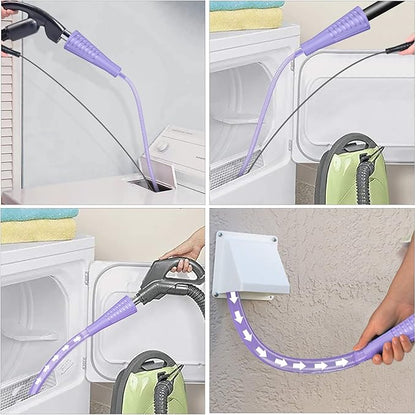 Sealegend 2 Pack Dryer Vent Cleaner Kit Vacuum Hose Attachment, Dryer Lint Cleaner Kit Lint Remover Tools Hoses with Adapter (Purple)