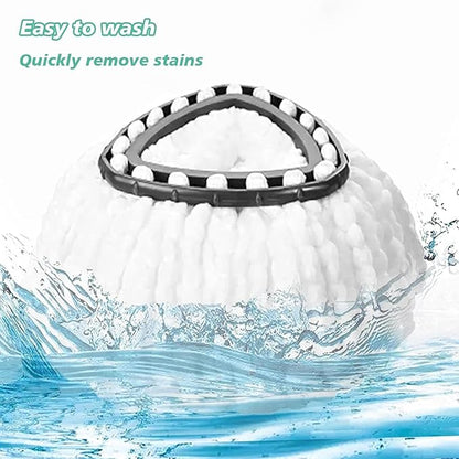 16 PCS Spin Mop Replacement Head,100% Microfiber Mop Heads Replacements Compatible with Triangle Spin Mop,360 Degree Round Spin Mop Replacement Head for Easy House Cleaning Floor Mopping