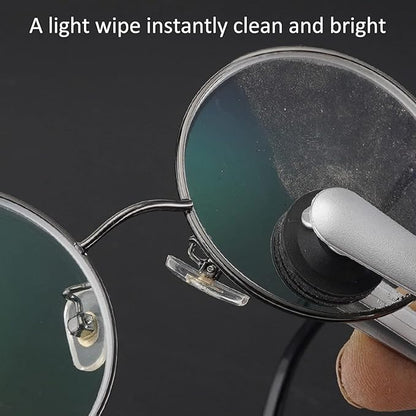 3Pcs Eyeglass Cleaning, Portable Glasses Cleanert, Lens Cleaner with Microfiber Tech Portable Glasses Cleaner Tool, Easily to Carry for Travel Commutes Office School