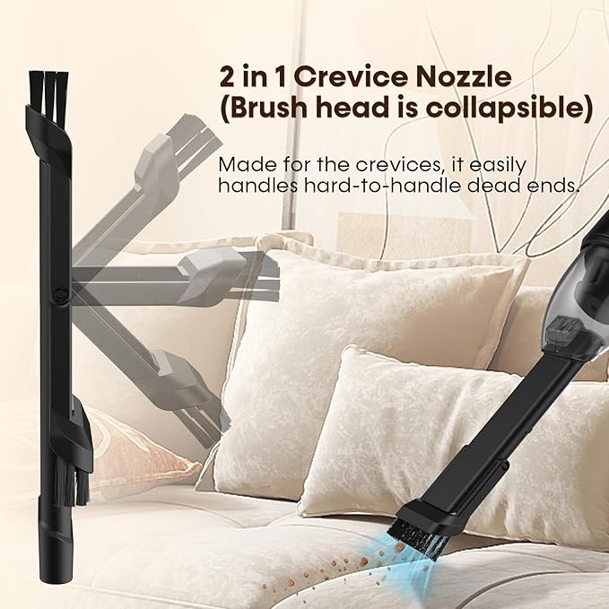 Wkzay Cordless Handheld Vacuum Cleaner - 16000 Pa Suction and Brushless Motor for Rechargeable Lightweight and Portable Cleaning in Home