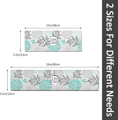 15" X 5.5" Kitchen Sink Splash Guard Faucet Mat Floral Super Absorbent Fast Drying Faucet Guard & Draining Mat Sink Splash Guard Behind Faucet for Kitchen, Bathroom