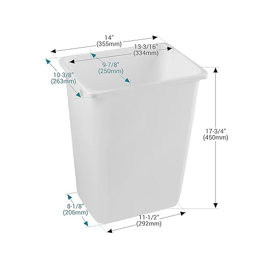 Rok Hardware Soft Closing Undermount Kitchen Cabinet Heavy Duty Pull Out Organizer Trash and Recycling Center with White Finish Dual 36 Quart Capacity Waste Recycle Bins Garbage Can, ROKRECYCLE3