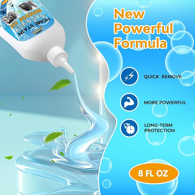 Mold Stain Remover Gel,Washing Machine Cleaner Front Load Washer Gasket Mold Remover Home Stain Cleaner Cleaning Gel for Grout Caulk, Bathroom, Shower, Bathtub, Refrigerator Cleaning Solution 0503