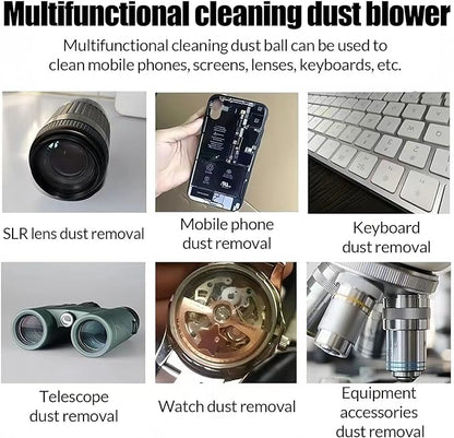 Air Duster, Large Dust Ball Hair Dryer Manual Silicone Blow Pump Cleaning Tool Coffee Grinder, Camera, Keyboard, Watch Dust Removal Tool Coffee Cleaning Tool (Green)