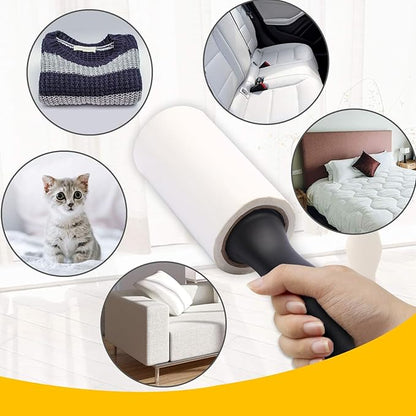 Lint Rollers for Pet Hair Extra Sticky, Lint Roller with Upgraded Handle, 90 Sheets in Total, Portable Pet Lint Remover for Clothes, Furniture
