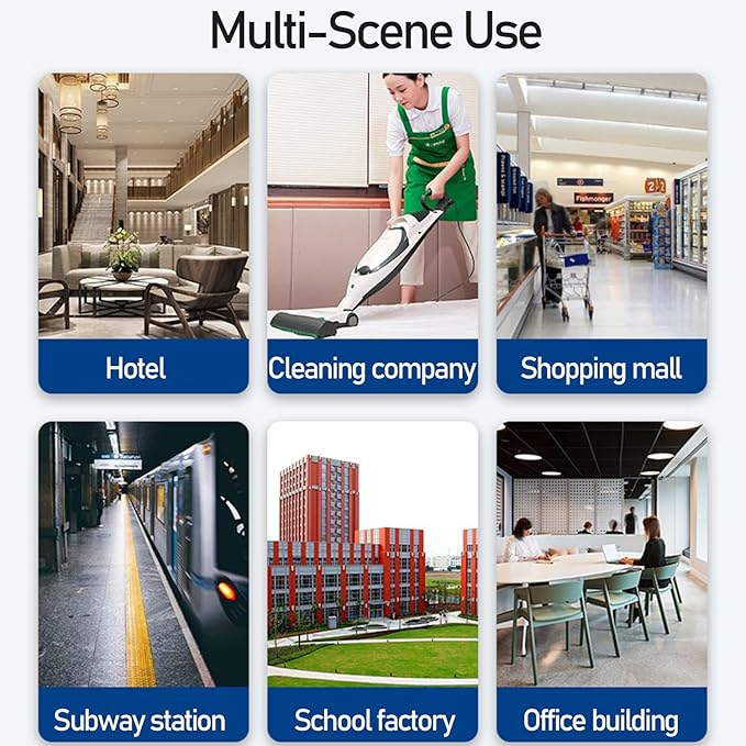 Janitorial Cart on Wheels - Broom and Mop Holder, Cleaning Supplies Organizer for Housekeeping, Storage Tools for Garage, Garden, Closet, and Cabinet