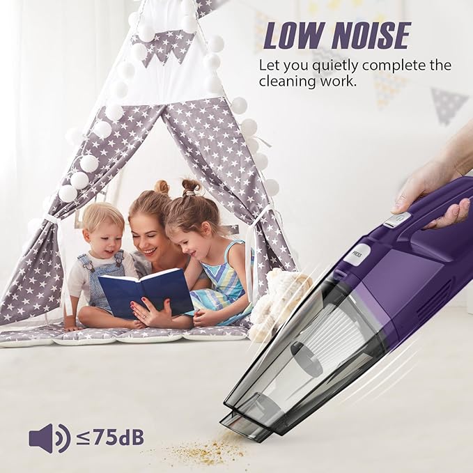 Handheld Vacuum Cordless — 3-In-1 Hand Held Vacuum Rechargeable With 8KPa Suction, Lightweight 1.7 Lbs Handheld Vac, Quick Dust Removal & Cleaning Tool With Accessories Storage For Car, Kitchen & Home
