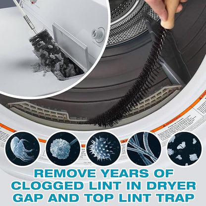 Sealegend 58-Pieces 40-Feet Dryer Vent Cleaner Kit, Dryer Cleaning Tools, Include Omnidirectional Blue Dryer Lint Vacuum Attachment, Dryer Vent Brush, Universal Vacuum & Dryer Adapters