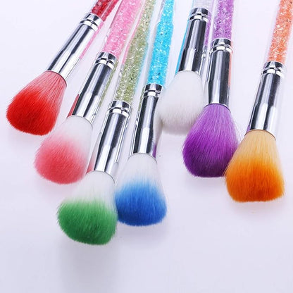 7 Pieces Soft Nail Art Dust Remover Powder Brush Cleaner for Acrylic and Makeup Powder Blush Brushes