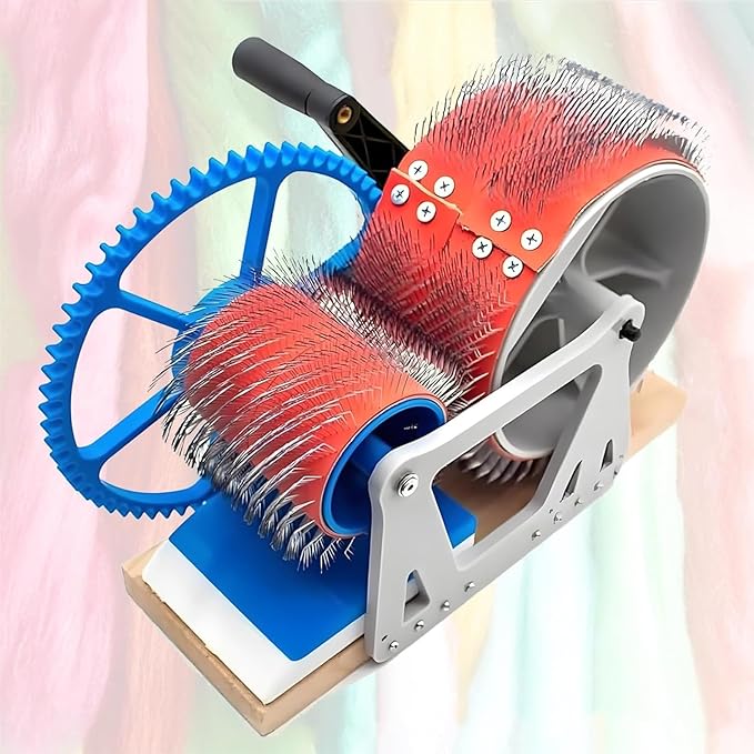 Manual Drum Carder for Wool Felt for Crafts, Wool Carder Machine, Wool Mixing Table, for Carding Wool Fibers and Creating Felt Projects~/