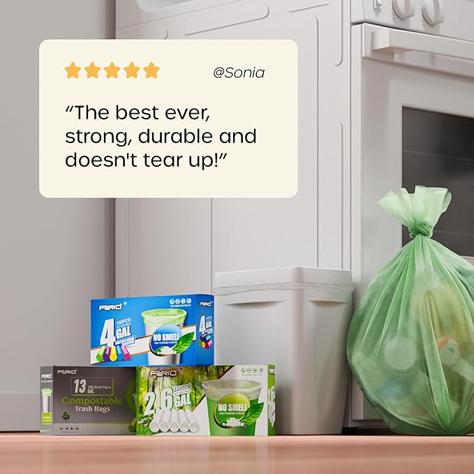 FORID Small Trash Bags 4 Gallon for Bathroom - Extra Thick Colored Garbage Bags Unscented,Strong Plastic Wastebasket Can Liners for Home Bedroom Office and Car,150 Bags Multi Colored (Pack of 2)