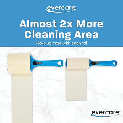 Evercare Jumbo Lint Roller, 60‑Sheet Extra‑Large Adhesive Roller with Blue Handle for Pet Hair & Lint