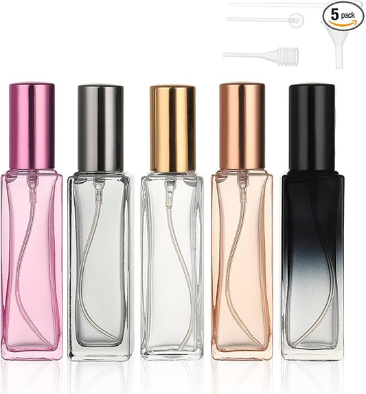 20ml Set of 5 Travel Perfume Bottle Refillable Perfume Bottle Travel Cologne Sprayer Mini Perfume Bottle Small Perfume Spray Bottle