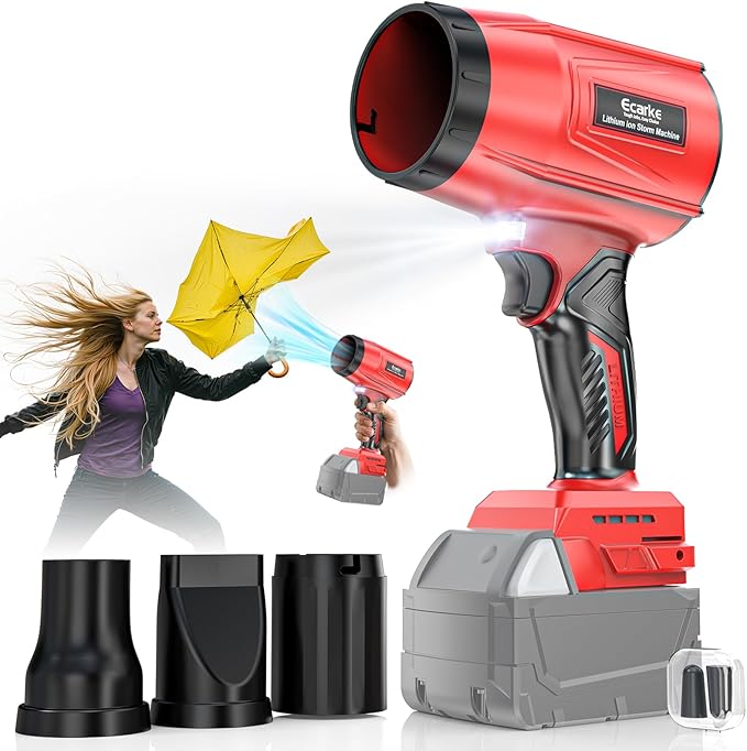 800,000 RPM Leaf Blower Compatible with Milwaukee 18V: Ecarke Cordless Dust Blower, Electric Turbo Jet Blower Handheld Battery Powered with Brushless Motor for Patio Garden Lawn(Tool Only, No Battery)
