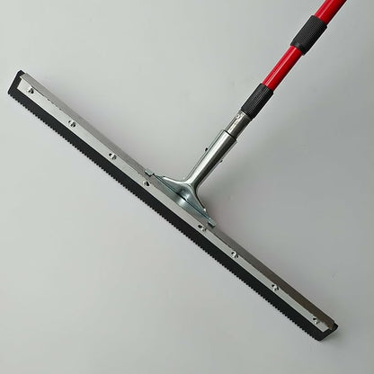 24" Serrated Notched Epoxy Rubber Speed Trowel Squeegee,1/8" Notch,with Telescopic Handle for Epoxi Resin Coating Application