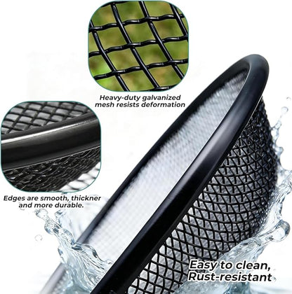 QwayHome 4Pcs Soil Sifter for Gardening, Heavy Duty Galvanized Steel Screen with 4 Aperture Sizes (2/4/6/8mm), Rust-Resistant Sifter Fits 5 Gallon Bucket for Compost, Dirt, Sand,Rock & Shell Sifting