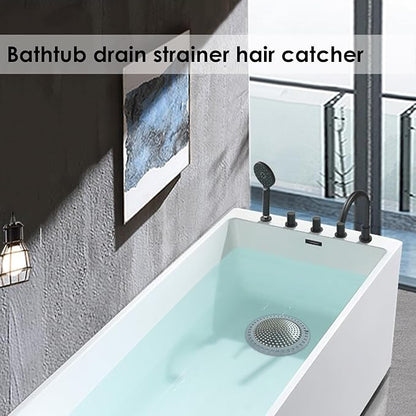 Huntonry Drain Hair Catcher, Shower Hair Drain Catcher, Shower Drain Cover, Bathtub Drain Strainer, Tub Hair Catcher, Bathroom Sink Strainer Hair Trap Filter, Bathroom Drain Defender, Flat, Round