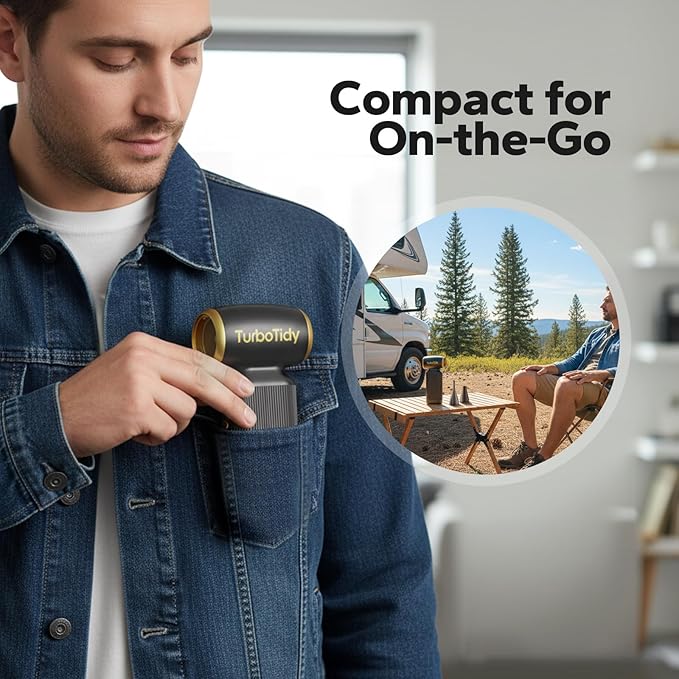 Air Compressor, Electric Air Duster, Cordless Air Compressor & Dust Buster, 150K RPM Brushless Leaf Blower Alternative, Rechargeable Compressed Air Duster for Car Accessories & Electronics