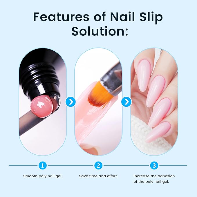 Uv&Led Gel Cleanser Slip Solution for Poly Nail Gel 120ml & Nail Brush Cleaning Solution for Fast Cleaning Acrylic Nail Brush Cleaner Nail Art Paint Brushes Cleaner
