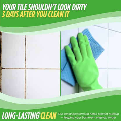 Oh Yuk Tub and Tile Cleaner – Combo Pack with Spray and Concentrate Refill | Cleans Tubs, Tiles, and Shower Walls | 4X Long-Lasting Value | Biodegradable, Vegan, Cruelty-Free | Made in USA