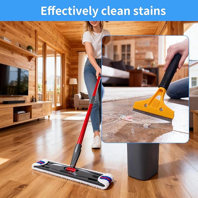 6 Pack Mop Replacement Pads Compatible with O Cedar H2pro Flat Mop System, Microfiber Mop Pads Replacements for O Cedar h2pro,Washable and Reusable H2pro Mop Refills for Hard Floor Deep Cleaning