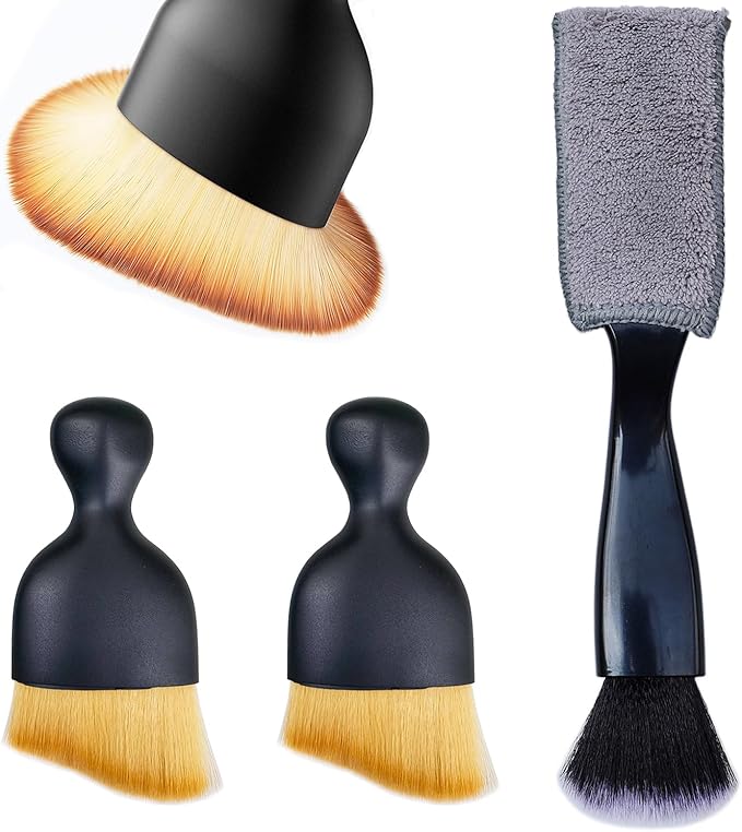 3 Pcs Exquisite Microfiber Duster Brushes, Car Detailing Brushes, Feather Duster, Efficient Dust Removal, Cleaning Tool Perfect for Computers, Keyboards, Car Interior, Photo Frames, Digital Devices
