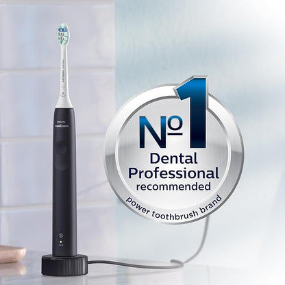 Philips Sonicare 4100 Rechargeable Electric Toothbrush, Advanced Plaque Removal, Pressure Sensor, Includes Brush Head Case, Black BD5003AZ