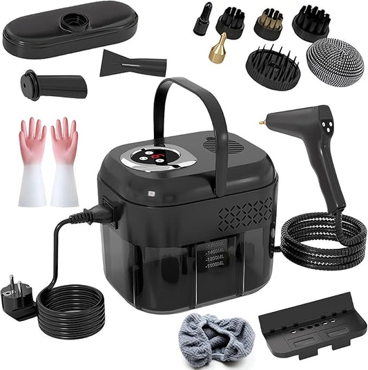 2500w Handheld High-Temperature Pressurized Steam Cleaner, 2026 Upgraded Portable High Pressure Steam Cleaner, 2500watt Handheld Steam Cleaner for Kitchen, Bathroom, Furniture, Car (Smart-a)