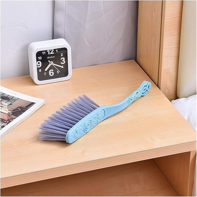 Feather Duster,Cleaning Brush Soft Cleaning Brush Hand Broom Dust Pan and Brush Set Hotel Family Clothes Dust Hair Sofa Bed Sheets Bedspread Carpet Cleaning Scrub Brushes for Cleaning (Color : Blauw)