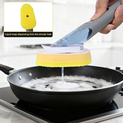 Sponge Refills for Scrub Daddy Dish Daddy - 20 Packs Dish Wand Refills, Scrub Brush Replacement Heads, Dish Brush Replacement Head for Kitchen Cleaning, Yellow (Only Sponge Heads)