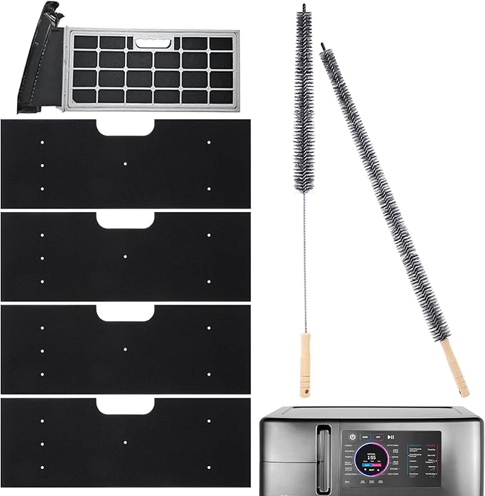 6 Pcs GE Washer Dryer Combo Cleaner Kit,WH01X35719 Lint Filter Replacement with Dryer Vent Brush,2025 New Lint Filter for Ge Washer Dryer Filter Washable Filter Compatible with Model: PFQ97HSPVDS