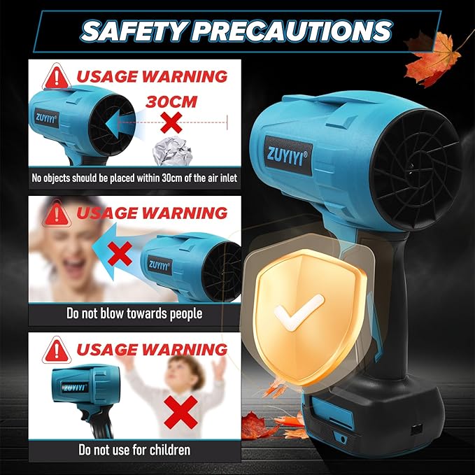 Mini Jet Dry Blower Turbofan Jet Fan for Makita 18V Battery (NOT Included), Handheld Brushless Leaf Blower, Cordless Electric Air Duster 240 MPH High Speed Fan for Cleaning, Camping, Outdoor