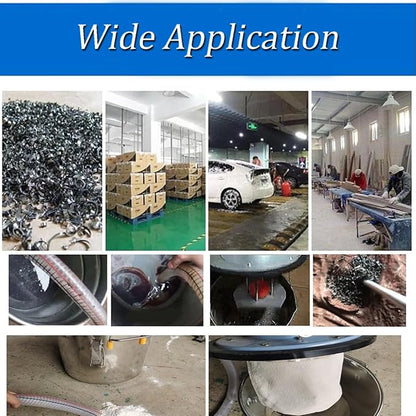 INTBUYING Industrial Pneumatic Vacuum Extractor Wet and Dry for Metal Chips and Oil with Dust Collection Bag 5 Gallon for Workshop Powered by Compressed Air 3700W 5HP 3000CP