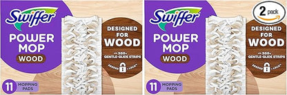 Swiffer PowerMop Wood Mopping Pad Refills for Floor Cleaning, 11 Count (Pack of 2)