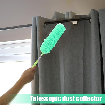 Fiber Dusting Brush, Multifunctional Extendable Dusting Wand, Washable Ceiling Duster, Cobweb Ceiling Duster with Extension, Cleaning Feather Dusters for Cleaning Ceiling Fan Furniture