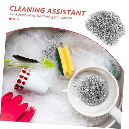 Alipis Stainless Steel Kitchen Cleaning Balls Scourers for Pots Pans Dishes Dish of High Scrubbing Pads for Thorough Kitchen Cleanliness