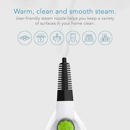 Steamfast SF-210 Handheld Steam Cleaner, 6 Accessories Included, 12-Foot Power Cord, Chemical-Free Steam, Heats Up in 3 Minutes, 6-Ounce Water Tank, Powerful Steam Removes Dirt, Grime, Grease and More