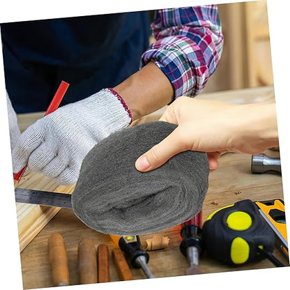 2 Rolls #0000 Steel Wool Pads Reusable Wire Wool for Cleaning Rust Removal Polishing Wood and Metal Surfaces