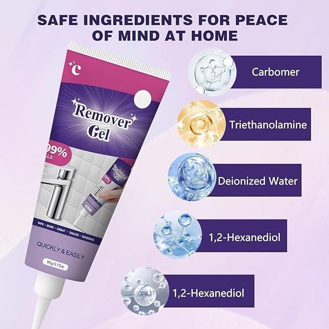 2Pcs Cleaning Remover Gel,Powerful Household Cleaning Gel,Suitable for Bathroom and Kitchen Tile Gaps,sink, countertop Safe Formula That Does Not Damage Surface Strong penetration