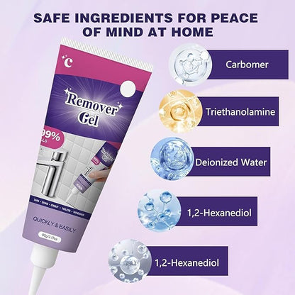 2Pcs Cleaning Remover Gel,Powerful Household Cleaning Gel,Suitable for Bathroom and Kitchen Tile Gaps,sink, countertop Safe Formula That Does Not Damage Surface Strong penetration