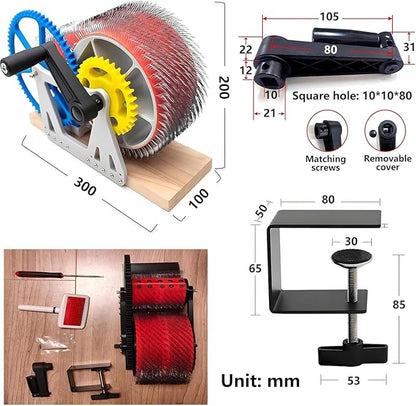 Manual Drum Carder for Wool Felt for Crafts, Wool Carder Machine, Wool Mixing Table, for Carding Wool Fibers and Creating Felt Projects~/